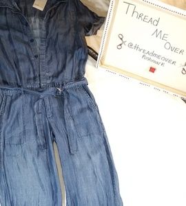 New York & Company Gabrielle Union Denim Jumpsuit